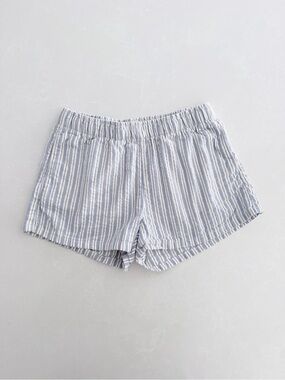 H&M Girls Blue & White Striped Pull-On Shorts •Size 9-10Y